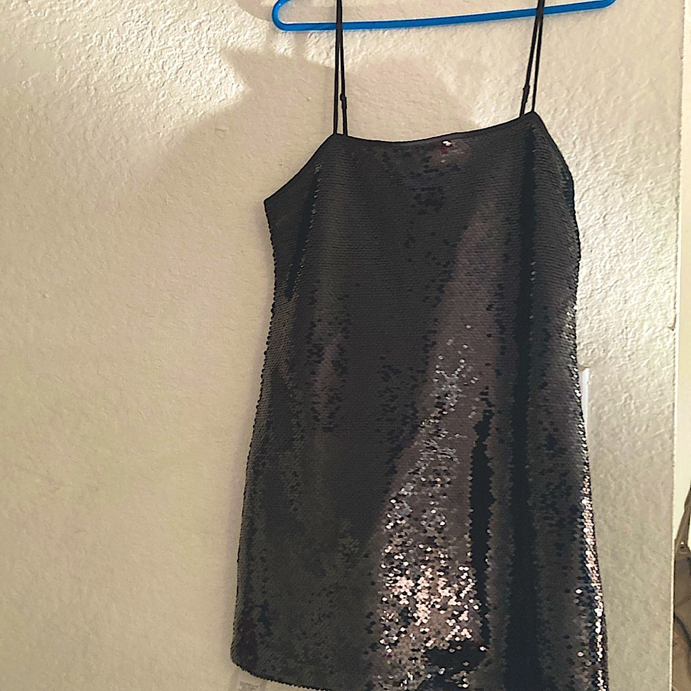 Black Sequin Cocktail Dress